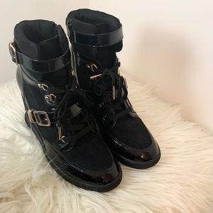 Cool Black Wedge Booties